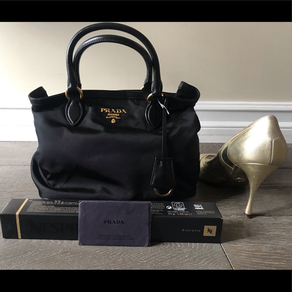 Authentic Prada Tessuto black bag see photos